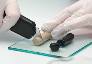 Cutting resin and hardener with a knife