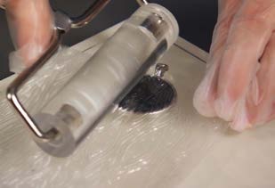 Pressing a pattern onto Ceralun