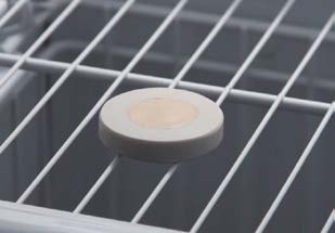 Filled Ceralun mold stored in a freezer