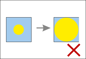 Incorrect glue application for a square or rectangular gluing area