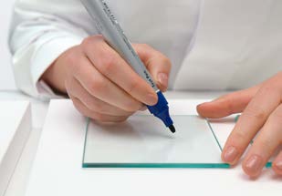 Marking the surface with a Test Pen