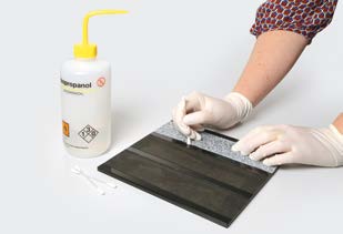 Removing excess glue around motif
