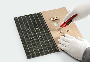 Removing a marked tile area from the mosaic