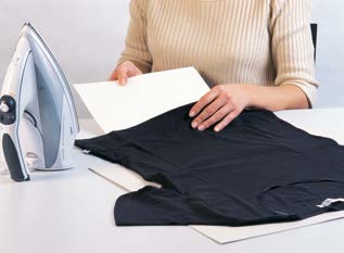 Felt or cardboard placed under fabric to prevent crystal marks