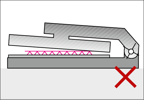 Heat press plates that are not parallel
