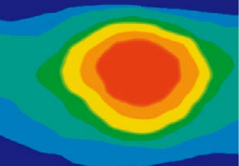 Uneven heat distribution in the central area of a heat press