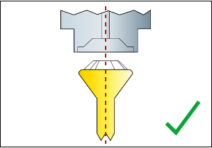 Correct product and die alignment