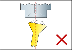 Incorrect product and die alignment
