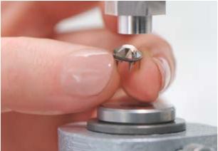 Rose Pin placed in the upper die