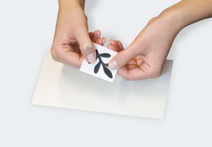 Pressing a motif onto the transparent film