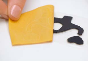 Peeling off the yellow protective film