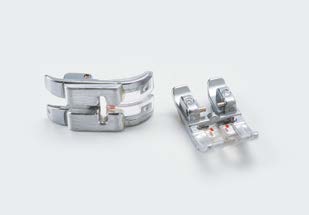 Adapted presser feet and beading feet