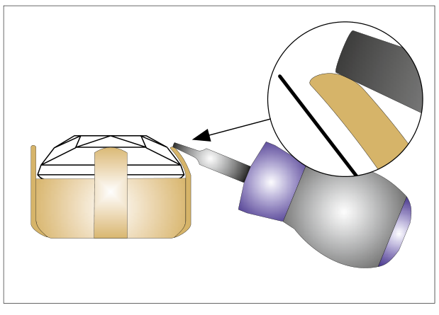 Prong setting by hand illustration