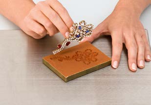 Once the material hardens, the original model can be removed.