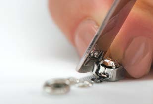 Closing an end connector with pliers