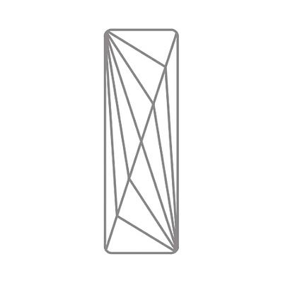 2570 50 x 16 mm Crystal Sage V Unfoiled - 6 pcs