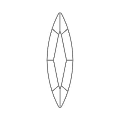 4200 11 x 3 mm Crystal Silver Night F - 360 pcs