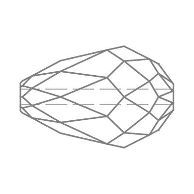 5500 9 x 6 mm Crystal Satin - 144 pcs