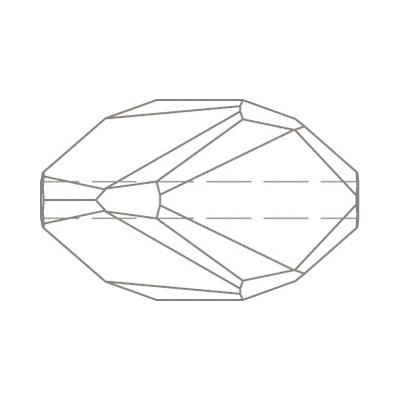 5650 28 x 18,5 mm Crystal Silver Shade - 12 pcs