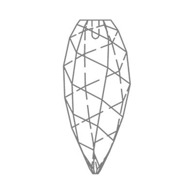 6540 12 mm Crystal Silver Shade - 1152 pcs