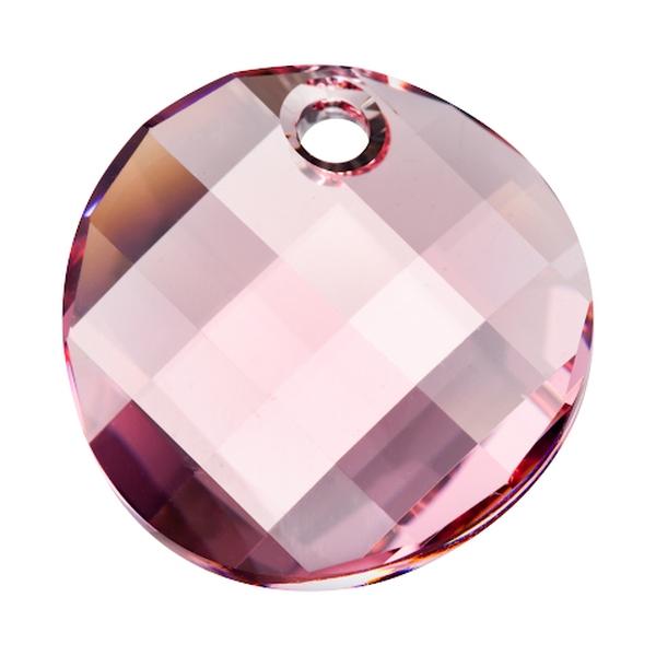 Swarovski Crystal Pendant 6621 18 mm Light Rose