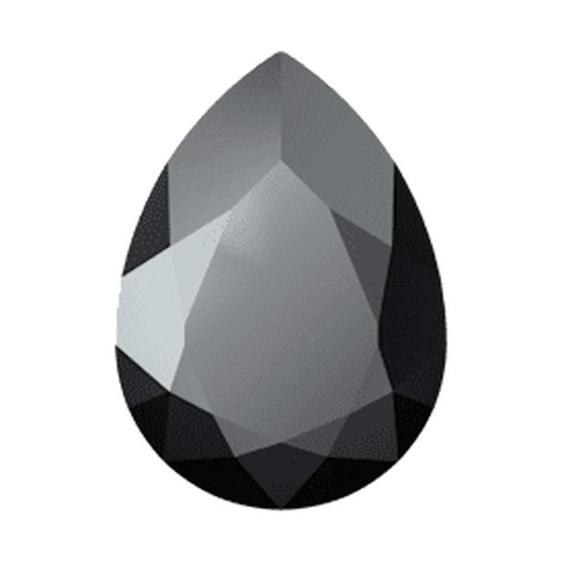 Swarovski Fancy Stones 4320 6 x 4 mm Jet Hematite F