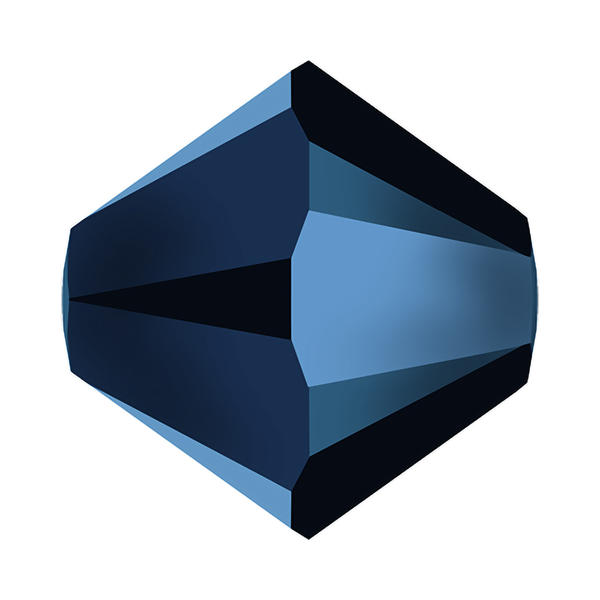 Swarovski Crystal Beads 5328 8 mm Crystal Metallic Blue 2X