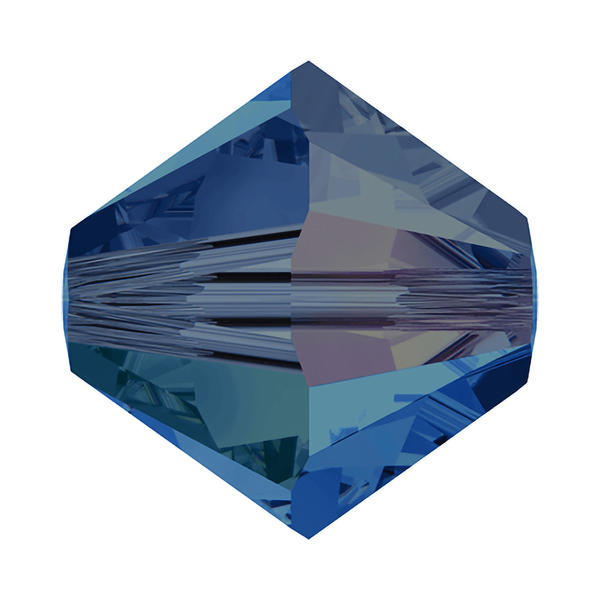 Swarovski Crystal Beads 5328 4 mm Capri Blue AB 2X