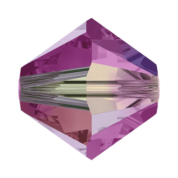 Swarovski Crystal Beads 5328 8 mm Fuchsia AB 2X