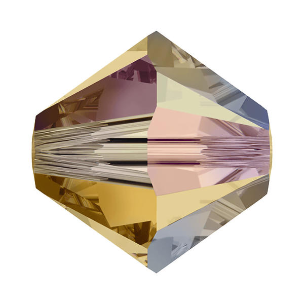 Swarovski Crystal Beads 5328 6 mm Light Colorado Topaz AB 2X