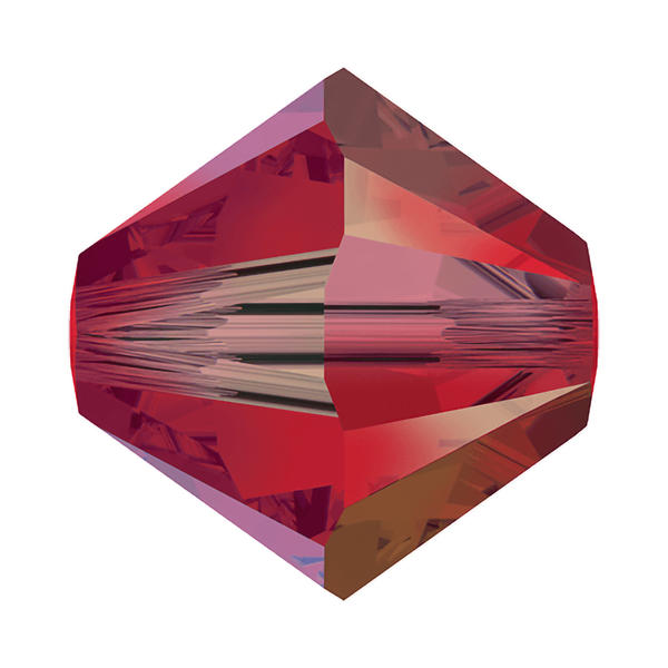 Swarovski Crystal Beads 5328 4 mm Light Siam AB 2X