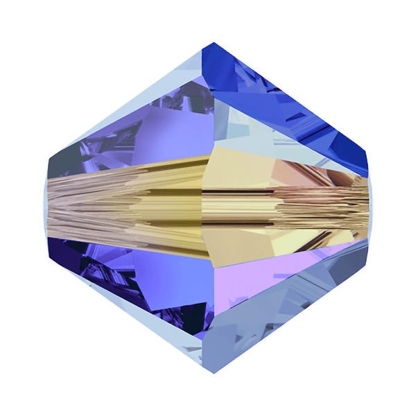 Swarovski Crystal Beads 5328 4 mm Sapphire AB 2X