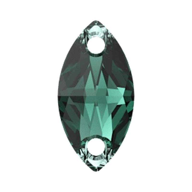 Swarovski Sew-on Crystals 3223 12 x 6 mm Emerald F