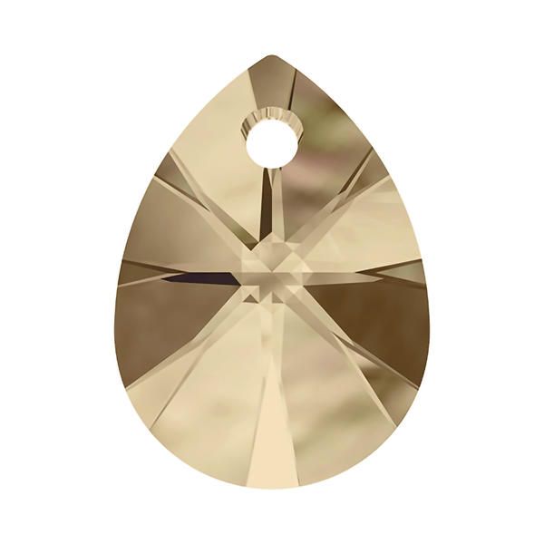Swarovski Crystal Pendants 6128 10 mm Crystal Golden Shadow