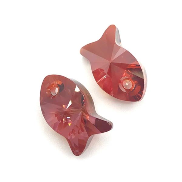 Swarovski Crystal Pendants 6727 18 mm Crystal Red Magma