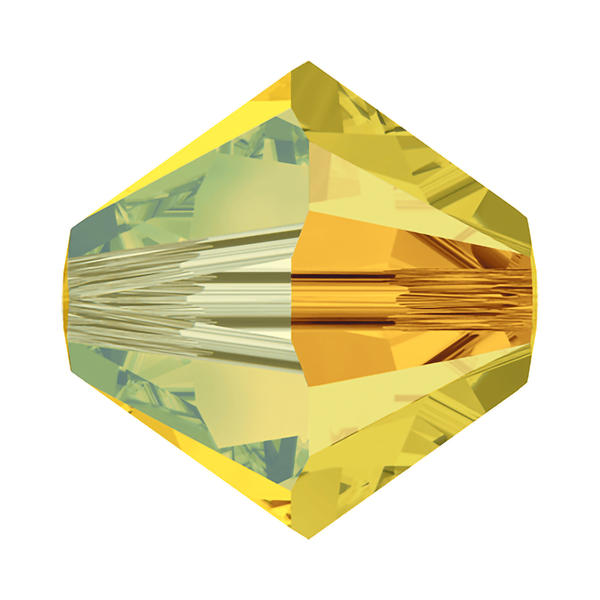 Swarovski Crystal Beads 5328 6 mm Light Topaz AB 2X
