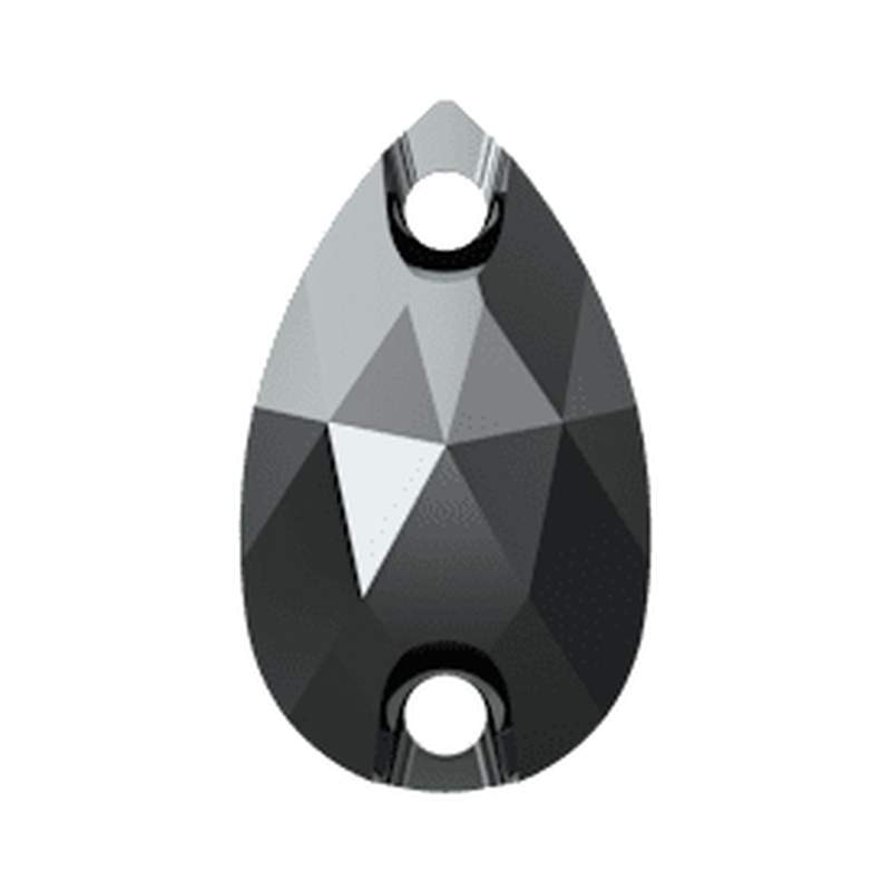 Swarovski Sew-on Crystals 3230 12 x 7 mm Jet Hematite