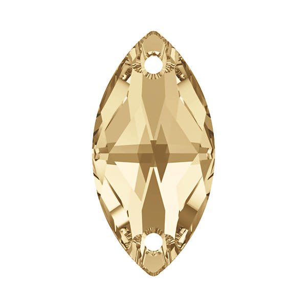 Swarovski Sew-on Crystals 3223 18 x 9 mm Crystal Golden Shadow F