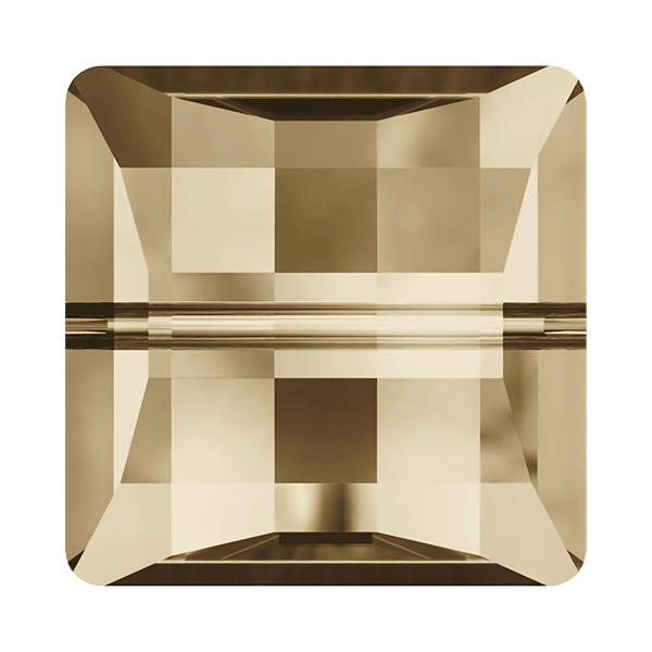 Swarovski Crystal Beads 5624 10 mm Crystal Golden Shadow