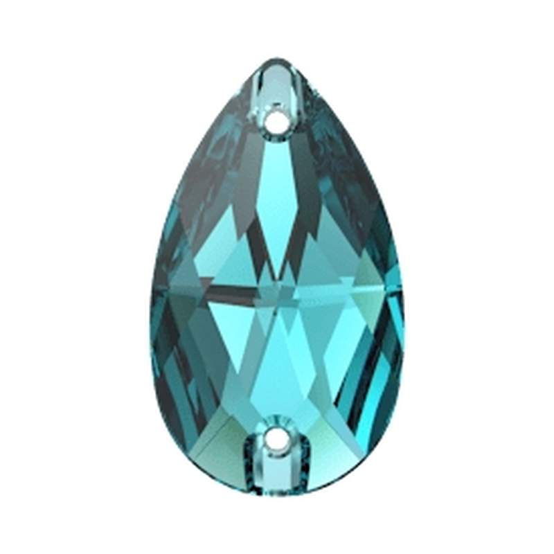Swarovski Sew-on Crystals 3230 12 x 7 mm Blue Zircon