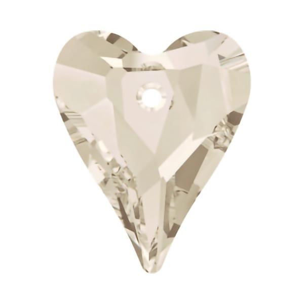 Swarovski Crystal Pendants 6240 12 mm Crystal Silver Shade