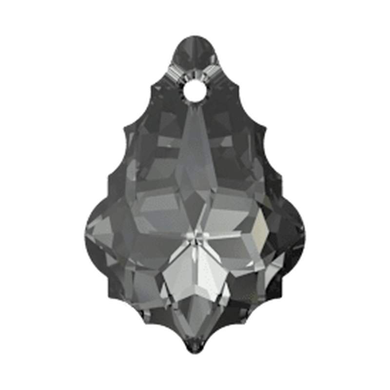 Swarovski Crystal Pendants 6090 22 x 15 mm Crystal Silver Night