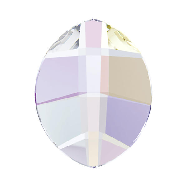 Swarovski Flatback Crystals 2204 10 x 8 mm Crystal AB F