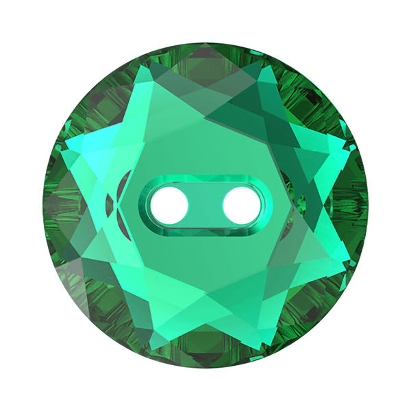 Swarovski Crystal Buttons 3014 12 mm Emerald M