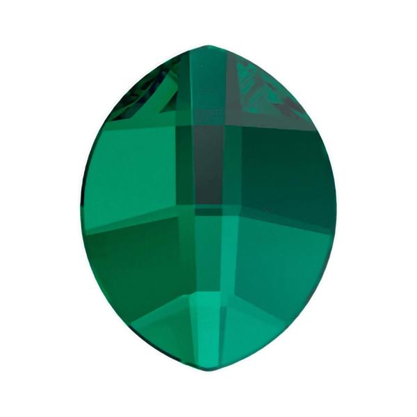 Swarovski Flatback Crystals 2204 10 x 8 mm Emerald F