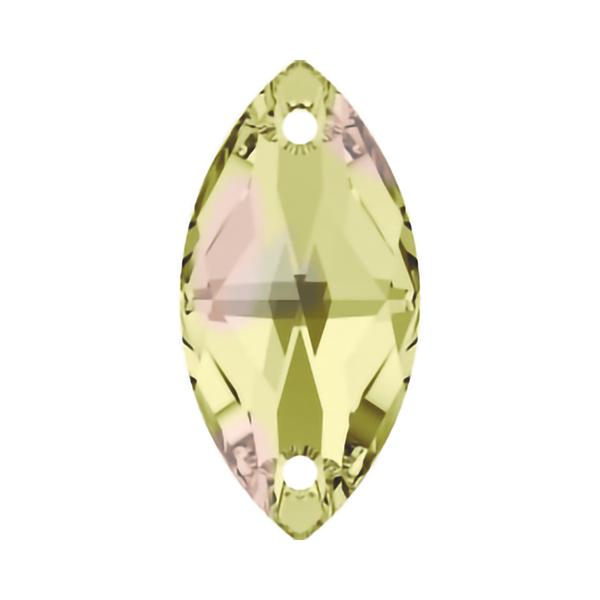 Swarovski Sew-on Crystals 3223 12 x 6 mm Crystal Luminous Green F