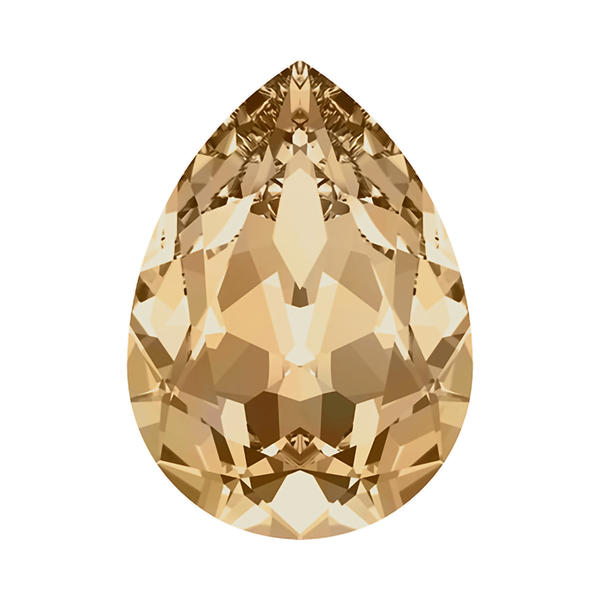 Swarovski Fancy Stones 4320 10 x 7 mm Crystal Golden Shadow F