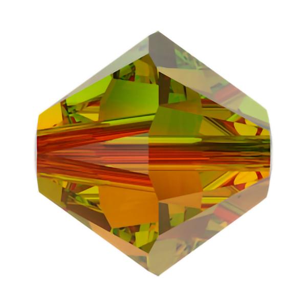 Swarovski Crystal Beads 5328 8 mm Fern Green - Topaz Blend