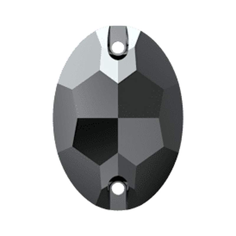 Swarovski Sew-on Crystals 3210 24 x 17 mm Jet Hematite
