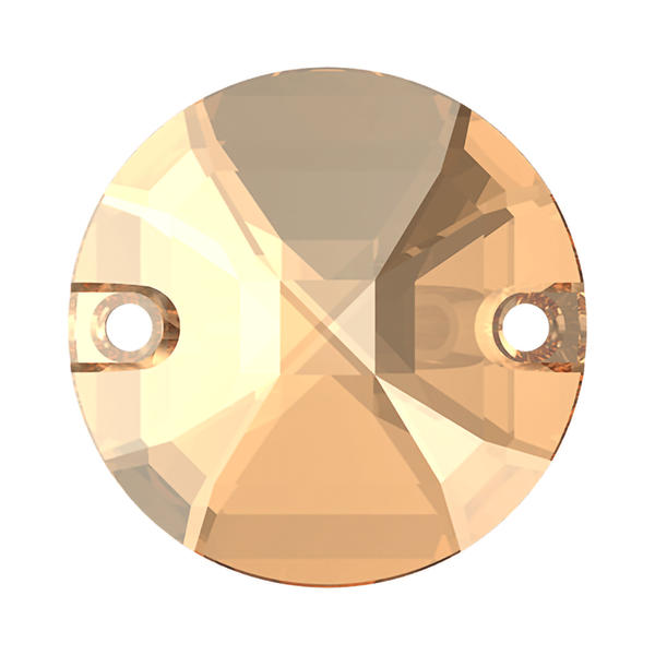 Swarovski Sew-on Crystals 3750 10 mm Crystal Golden Shadow F
